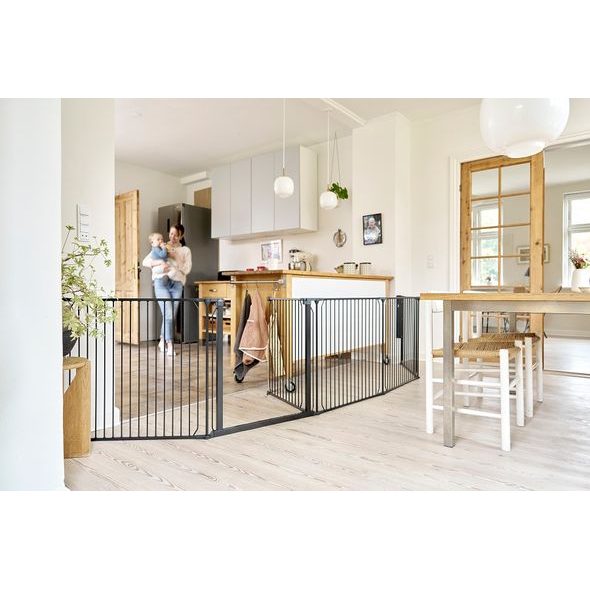 BABY DAN UNIVERZÁLNÍ PROSTOROVÁ ZÁBRANA BABYDAN COMBIFIT XXL, ČERNÁ - OHRÁDKY - KOUPÁNÍ A ZDRAVÍ