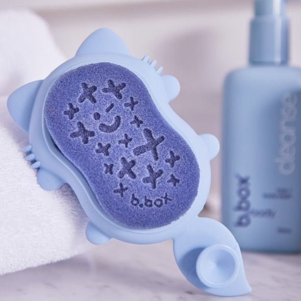 B.BOX DĚTSKÝ KOUPACÍ KARTÁČ S HOUBIČKOU - MODRÝ - ŽÍNKY A HOUBIČKY - KOUPÁNÍ A ZDRAVÍ