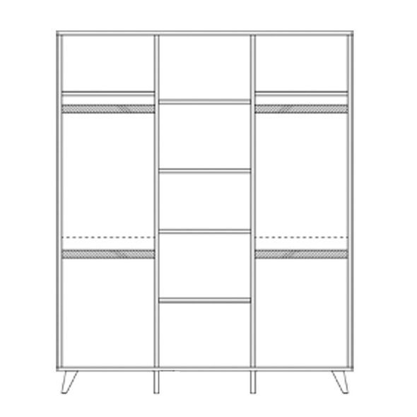 FAKTUM COLETTE GREY SKŘÍŇ TŘÍDÍLNÁ - SKŘÍNĚ - SPINKÁNÍ