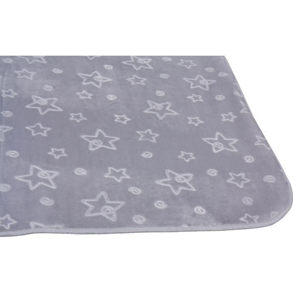 SCARLETT SCARLETT DĚTSKÝ KOBEREČEK HVĚZDA 118X144CM ŠEDÝ - HRACÍ PODLOŽKY NA ZEM - SPINKÁNÍ