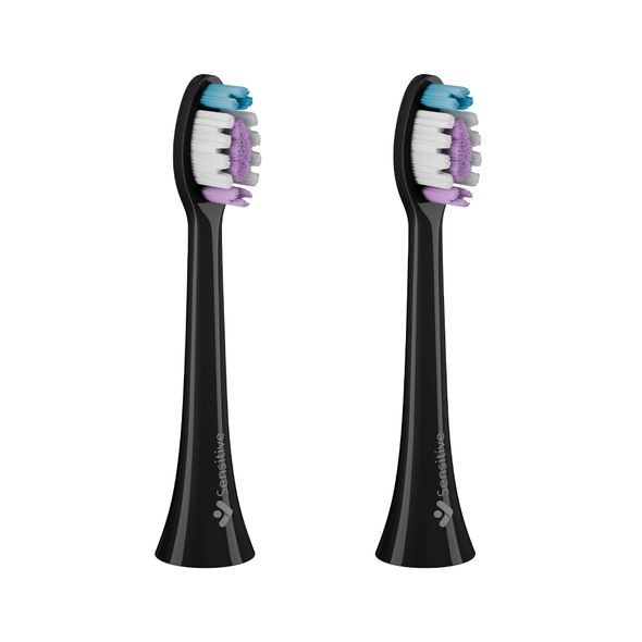 TRUELIFE SONICBRUSH CLEAN-SERIES HEADS SENSITIVE BLACK 2 PACK NÁHRADNÍ HLAVICE - PÉČE O ZUBY - PRO MAMINKY