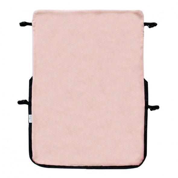 EMITEX NEPADACÍ DEKA ČERNÁ + VELVET SVĚTLE RŮŽOVÁ - NÁNOŽNÍKY - KOČÁRKY A PŘÍSLUŠENSTVÍ