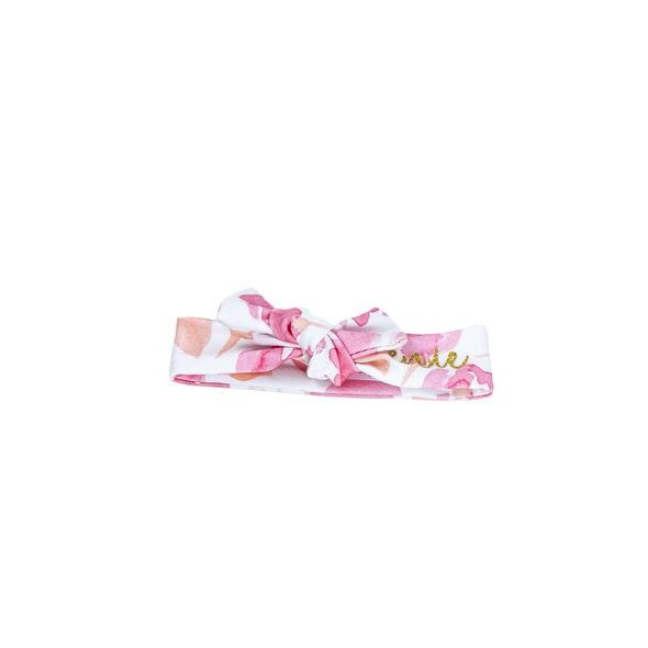 ENIE BABY DĚTSKÁ ČELENKA SWEET 3-6M PINK LEAVES - ČEPIČKY A KLOBOUČKY - PRO DĚTI