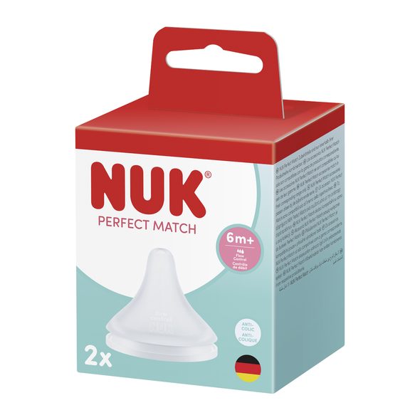 NUK PERFECT MATCH SAVIČKA FLOW CONTROL (6+M) 2KS V BOXU - SAVIČKY A PÍTKA - KRMENÍ