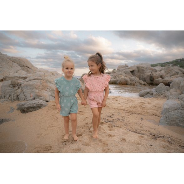 LITTLE DUTCH OVERAL LETNÍ OCEAN TREASURES SURF BLUE VEL. 86/92 - OVERALY - PRO DĚTI