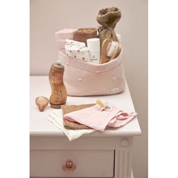 MEYCO MUŠELÍNOVÁ PLENA-ŽÍNKA 3-BALENÍ - OFFWHITE/SOFT PINK/TOFFEE - LÁTKOVÉ PLENY ALL IN ONE - PŘEBALOVÁNÍ