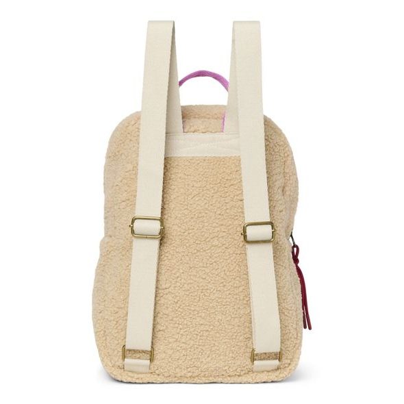 STUDIO NOOS TEDDY MIDI BACKPACK BATŮŽEK S PŘEDNÍ KAPSOU ECRU PURPLE - BATOHY A TAŠKY - PRO DĚTI