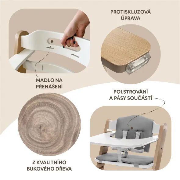 ZOPA DŘEVĚNÁ JÍDELNÍ ŽIDLIČKA CLIPP & CLAPP - JÍDELNÍ ŽIDLIČKY DŘEVĚNÉ - KRMENÍ