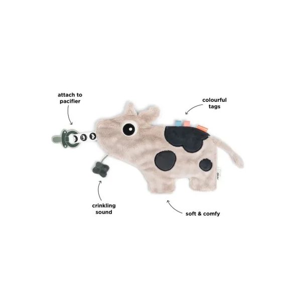 DONE BY DEER PŘÍTULKA KRAVIČKA DOTTI - PÍSKOVÁ - MALÉ HRAČKY DO RUČIČKY - PRO DĚTI