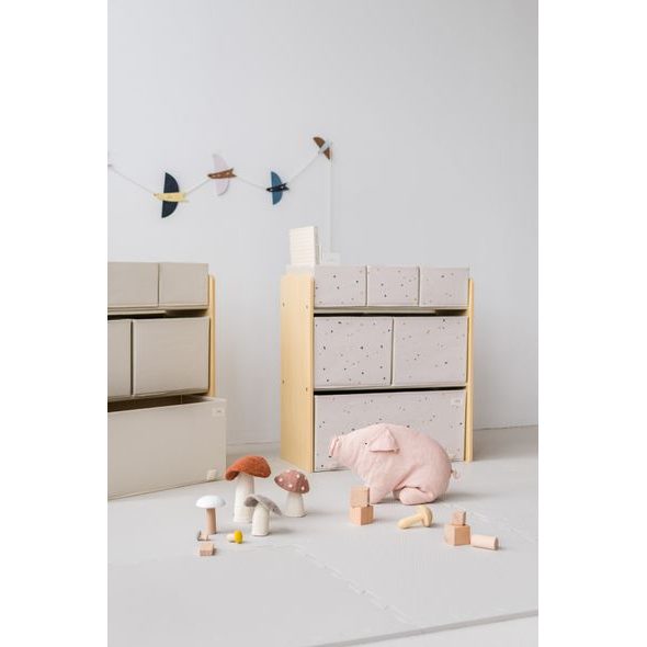 3 SPROUTS ORGANIZÉR NA HRAČKY RECYCLED TERRAZZO/PALEST PINK - BOXY NA HRAČKY - SPINKÁNÍ