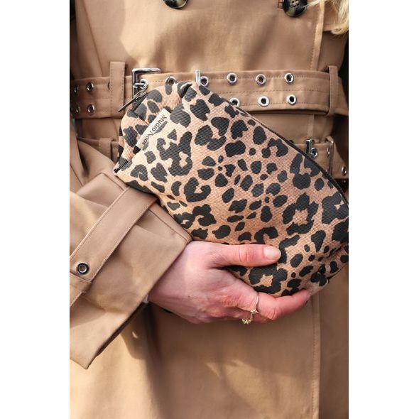 STUDIO NOOS COTTON POUCH KABELKA BROWN LEOPARD - ORGANIZÉRY A KOŠÍKY - KOČÁRKY A PŘÍSLUŠENSTVÍ