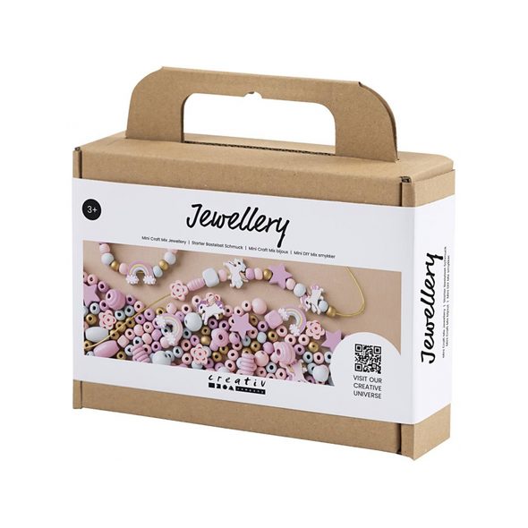 CREATIV COMPANY KREATIVNÍ SADA ŠPERKY Z KORÁLKŮ PASTELOVÉ BARVY - NAVLÉKÁNÍ - PRO DĚTI