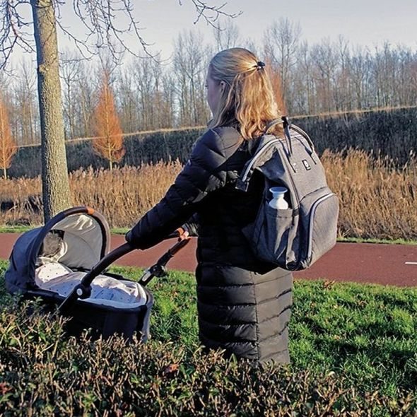 DOOKY PŘEBALOVACÍ BATOH LARGE GREY MELANGE - PŘEBALOVACÍ BATOHY - KOČÁRKY A PŘÍSLUŠENSTVÍ