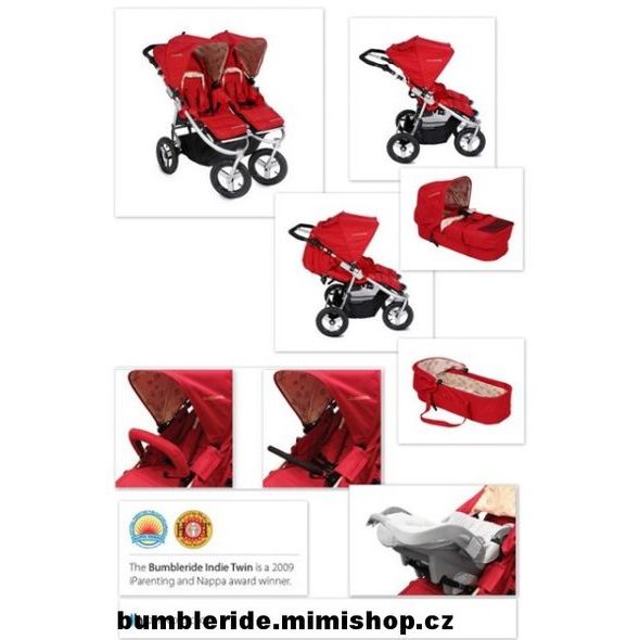 BUMBLERIDE INDIE TWIN 3V1 2010 - KOČÁRKY PRO DVOJČATA - KOČÁRKY A PŘÍSLUŠENSTVÍ
