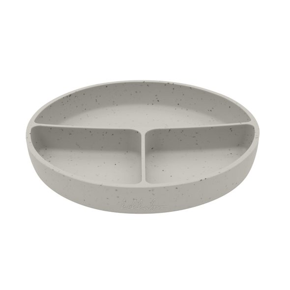 KIKKABOO TALÍŘ DĚLENÝ S PŘÍSAVKOU PLATINUM SILICONE SAND - MISKY, TALÍŘKY A PODLOŽKY - KRMENÍ