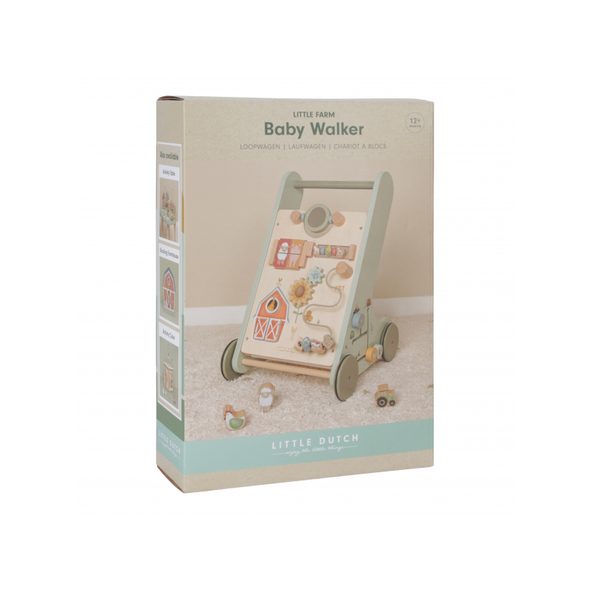 LITTLE DUTCH CHODÍTKO S AKTIVITAMI DŘEVĚNÉ FARMA - CHODÍTKA - PRO DĚTI