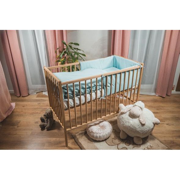 ENIE BABY POVLEČENÍ BAVLNĚNÉ DOTS BLUE 100X135 A 40X60 CM - POVLEČENÍ DO POSTÝLKY - SPINKÁNÍ