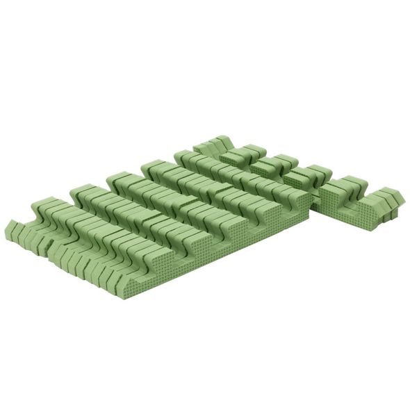 RIALTO BABY SADA OKRAJŮ GREEN PRO PĚNOVÉ PUZZLE 180X120CM NEBO 150X - HRACÍ PODLOŽKY NA ZEM - SPINKÁNÍ