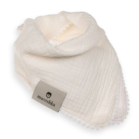 MACESHKA SLINTÁČEK NATURE DVOJITÝ S OZDOBNÝM OKRAJEM - BRYNDÁKY - KRMENÍ