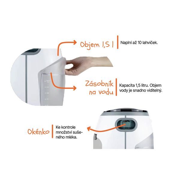 ZOPA PŘÍSTROJ NA PŘÍPRAVU KOJENECKÉHO MLÉKA BABYCCINO - OHŘÍVAČKY MLÉKA A STRAVY - KRMENÍ