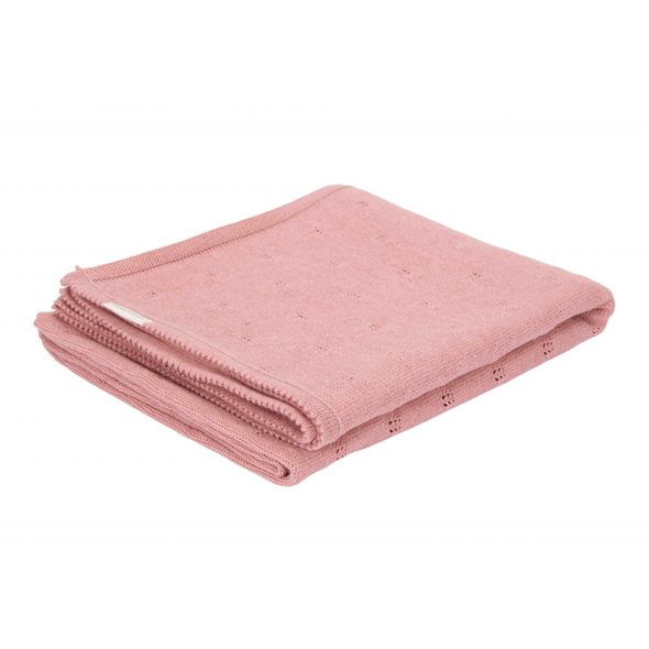 LITTLE DUTCH DEKA PLETENÁ 70X100 CM PURE PINK BLUSH - DĚTSKÉ DEKY PRO MIMINKA - SPINKÁNÍ