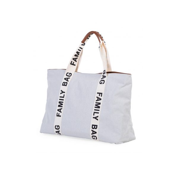 CHILDHOME CESTOVNÍ TAŠKA FAMILY BAG CANVAS OFF WHITE - PŘEBALOVACÍ TAŠKY - KOČÁRKY A PŘÍSLUŠENSTVÍ