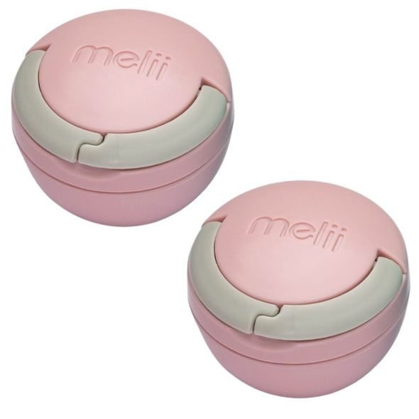 MELII KRABIČKY NA DUDLÍK 2KS - RŮŽOVÁ/ŠEDÁ - ŠIDÍTKA A DOPLŇKY - KRMENÍ