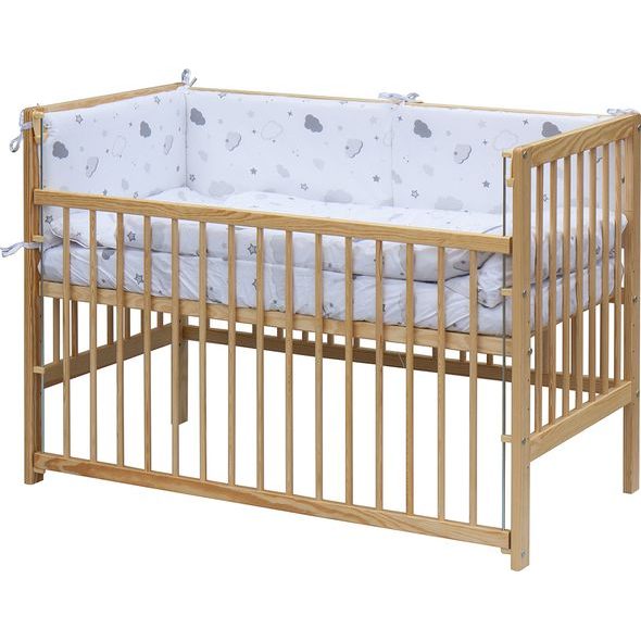 SCARLETT DĚTSKÁ POSTÝLKA S KOMPLETNÍ VÝBAVOU SCARLETT 120 X 60 CM - KRENA - DŘEVĚNÉ POSTÝLKY - SPINKÁNÍ