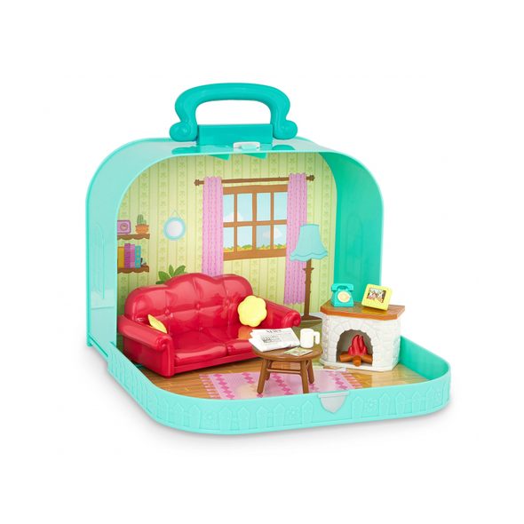 LI'L WOODZEEZ SADA V KUFŘÍKU OBÝVACÍ POKOJ - DOPLŇKY PRO FIGURKY - PRO DĚTI