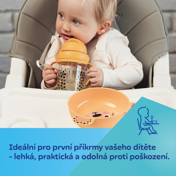 CANPOL BABIES MISKA S UŠIMA BABIESBOO 400 ML ŽLUTÁ - MISKY, TALÍŘKY A PODLOŽKY - KRMENÍ