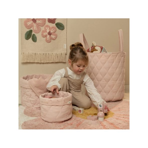 LITTLE DUTCH KOŠÍK TEXTILNÍ OBOUSTRANNÝ EXTRA VELKÝ PURE BLOSSOM - DEKORACE A POLIČKY - SPINKÁNÍ