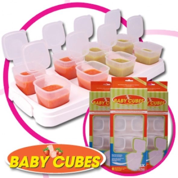 BABY CUBES ZÁSOBNÍKY PRO ULOŽENÍ DĚTSKÉ VÝŽIVY - MISKY, TALÍŘKY A PODLOŽKY - KRMENÍ