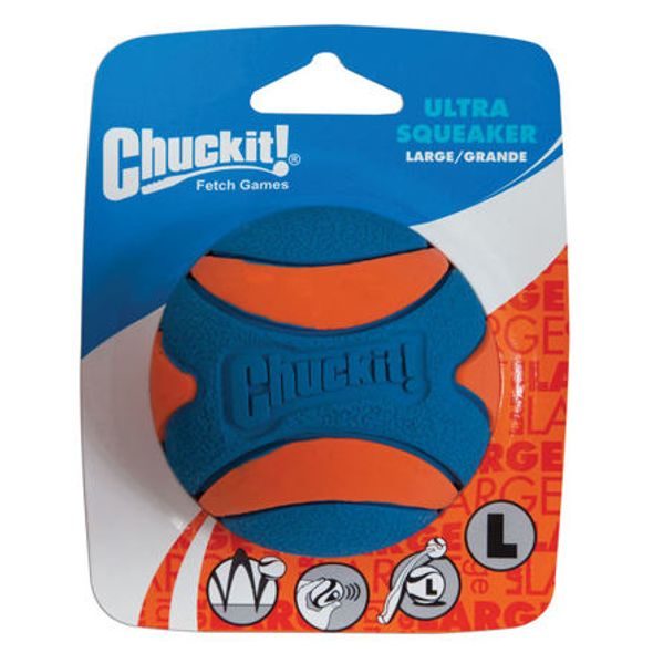 CHUCKIT! MÍČEK ULTRA SQUEAKER BALL LARGE 7,5 CM – PÍSKACÍ - PÍSKACÍ HRAČKY PRO PSY - CHOVATELSKÉ POTŘEBY MALVÍKZOO