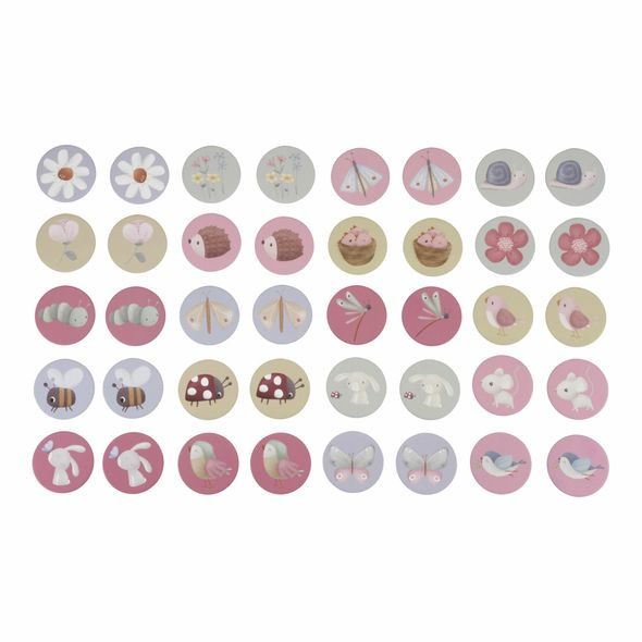 LITTLE DUTCH PEXESO PRO HOLKY - KVĚTINY A MOTÝLI 40KS - MOTORICKÉ A HRY - PRO DĚTI