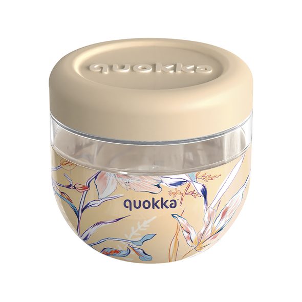 QUOKKA PLASTOVÁ NÁDOBA NA JÍDLO BUBBLE VINTAGE FLORAL 770 ML - USKLADNĚNÍ JÍDLA - KRMENÍ