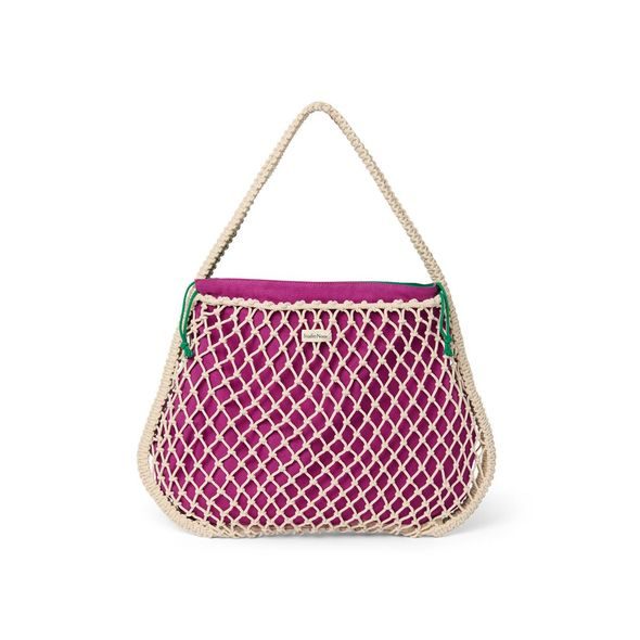 STUDIO NOOS MACRAME MOM BAG NATURAL & PURPLE GREEN - DOPLŇKY - PRO MAMINKY