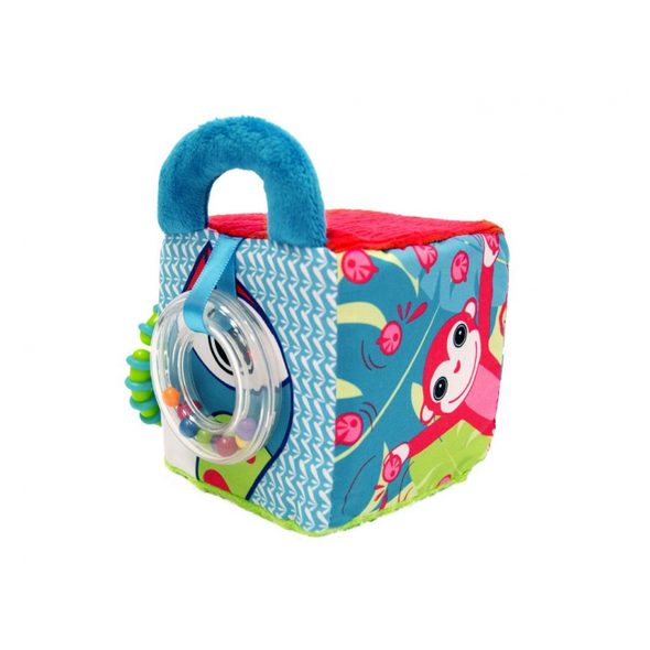 LUDI KOSTKA TEXTILNÍ S AKTIVITAMI JUNGLE - HRAČKY PRO NEJMENŠÍ - PRO DĚTI