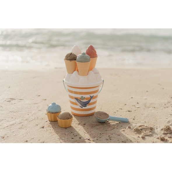 LITTLE DUTCH SADA NA PÍSEK KYBLÍK SE ZMRZLINOU OCEAN DREAMS BLUE - HRAČKY NA PÍSEK - PRO DĚTI