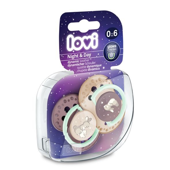 LOVI DUDLÍK SVÍTÍCÍ SILIKONOVÝ DYNAMICKÝ NIGHT&DAY 0-6M 2KS HOLKA - ŠIDÍTKA A DOPLŇKY - KRMENÍ
