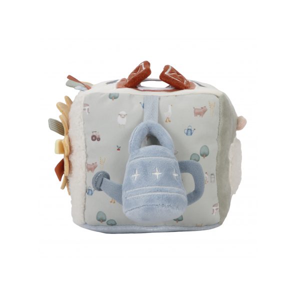 LITTLE DUTCH KOSTKA TEXTILNÍ S AKTIVITAMI FARMA - SENZORICKÉ HRAČKY - PRO DĚTI