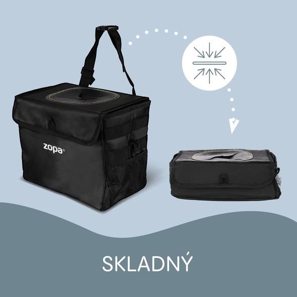 ZOPA ODPADKOVÝ KOŠ DO AUTA VODOTĚSNÝ S VÍKEM - AUTODOPLŇKY RŮZNÉ - AUTOSEDAČKY A PŘÍSLUŠENSTVÍ