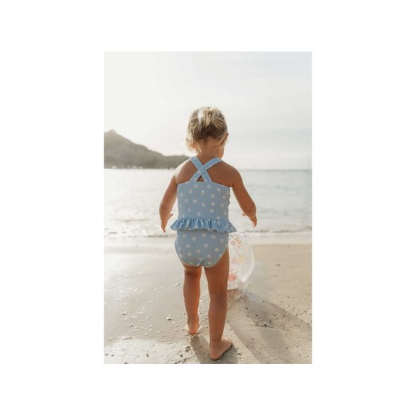 LITTLE DUTCH PLAVKY BEZ RUKÁVŮ DAISIES BLUE VEL. 74/80 - KOJENECKÉ PLAVKY - KOUPÁNÍ A ZDRAVÍ