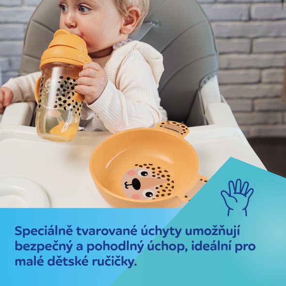 CANPOL BABIES MISKA S UŠIMA BABIESBOO 400 ML ŽLUTÁ - MISKY, TALÍŘKY A PODLOŽKY - KRMENÍ