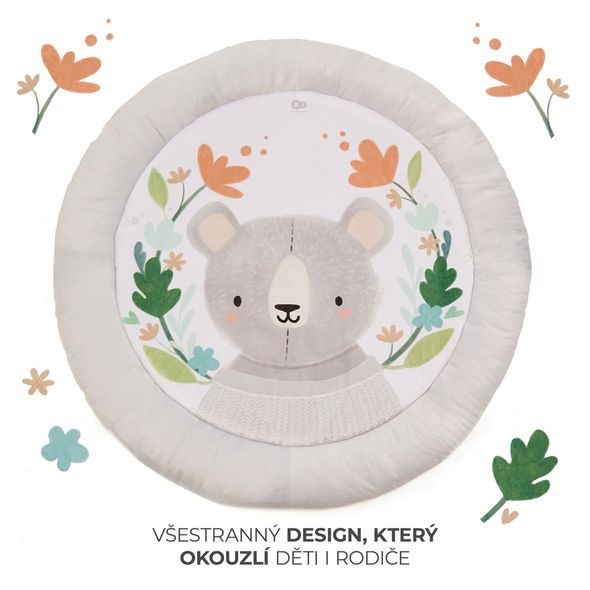 KINDERKRAFT DEKA HRACÍ S HRAZDIČKOU COZYPLAY LIGHT GREY - HRACÍ PODLOŽKY NA ZEM - SPINKÁNÍ