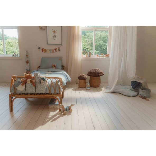 LITTLE DUTCH POVLEČENÍ 150X120 A 50X60 CM FOREST FRIENDS BLUE - POVLEČENÍ DO POSTÝLKY - SPINKÁNÍ