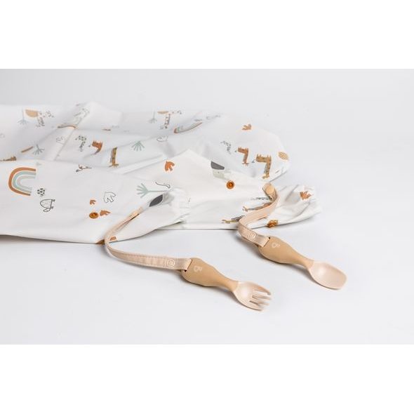 BIBADO HANDI DĚTSKÝ PŘÍBOR S KLIPEM FAWN - LŽIČKY A PŘÍBORY - KRMENÍ