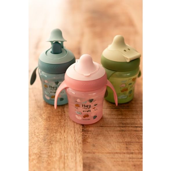 SUAVINEX NEROZLITNÝ HRNÍČEK BEAR 200 ML RUŽOVÁ - DĚTSKÉ HRNEČKY - KRMENÍ