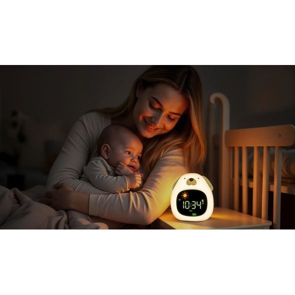 ZOPA SILIKONOVÝ DĚTSKÝ BUDÍK S NOČNÍM SVĚTLEM A HUDBOU - NOČNÍ SVĚTLA - SPINKÁNÍ