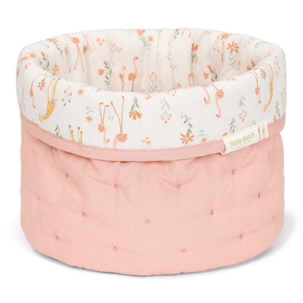 LITTLE DUTCH KOŠÍK TEXTILNÍ OBOUSTRANNÝ MALÝ PINK BLOOMING SAFARI - LITTLE DUTCH - PRO DĚTI