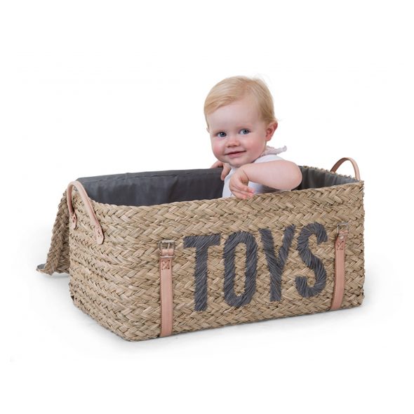 CHILDHOME SLAMĚNÉ KOŠE NA HRAČKY 2 KS - BOXY NA HRAČKY - SPINKÁNÍ